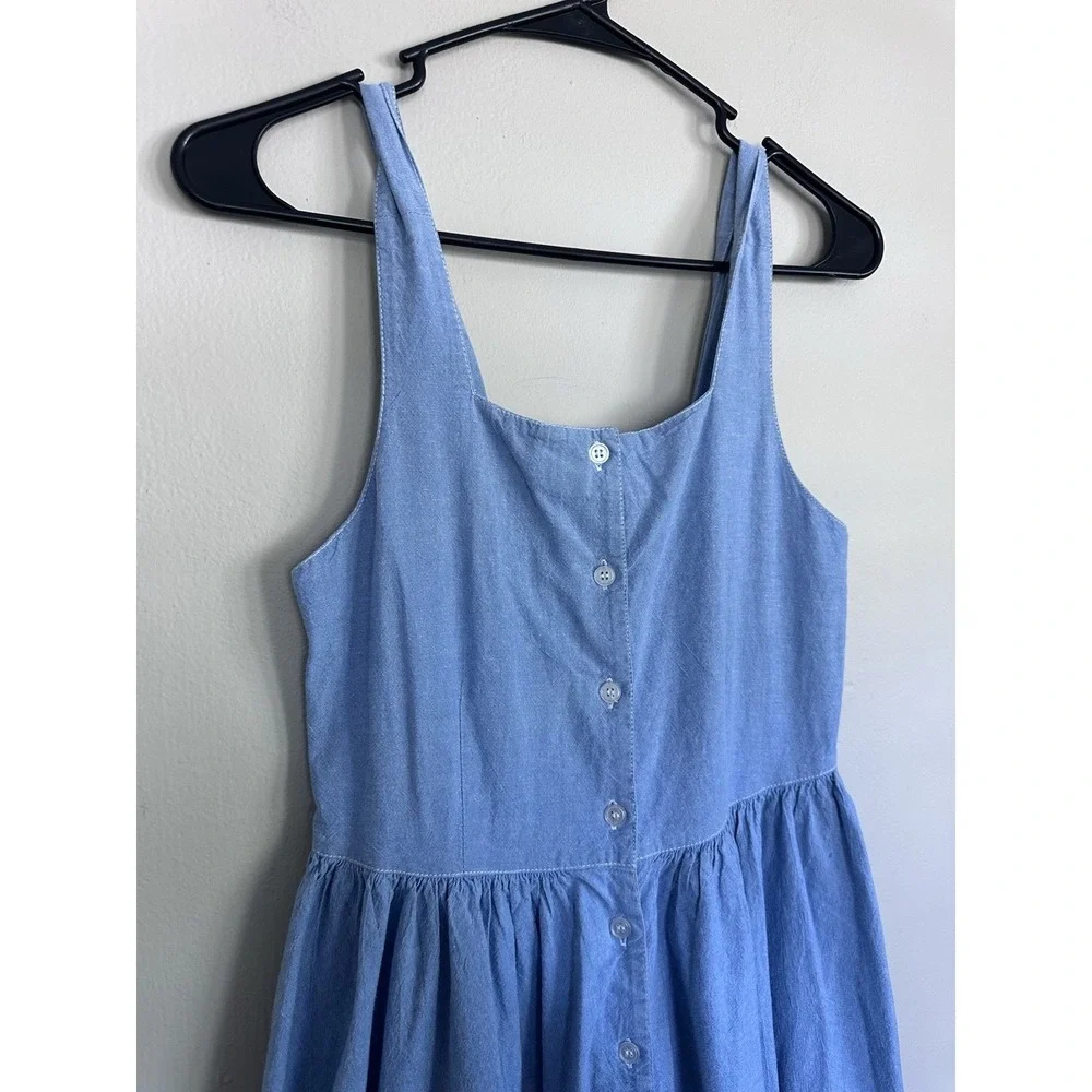 Vintage Prairie Cottagecore Western Denim Circle Skirt Dress SMALL/MEDIUM - Picture 2 of 16